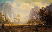 Albert Bierstadt Looking up Yosemite Valley painting